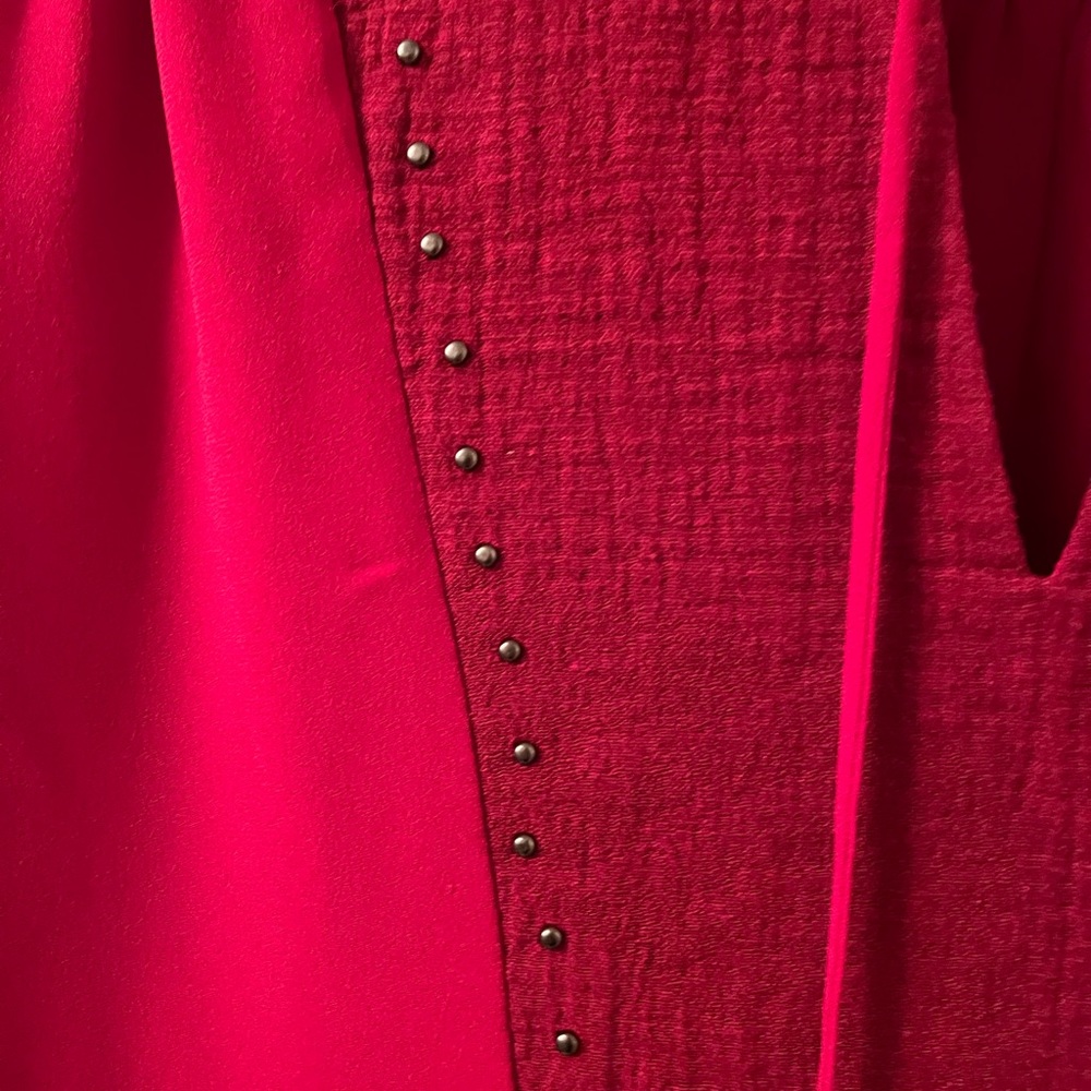 Greylin Boho Style Top Red Size S - image 3